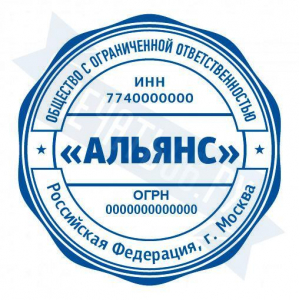 Макет печати для ООО с индивидуальным дизайном №40